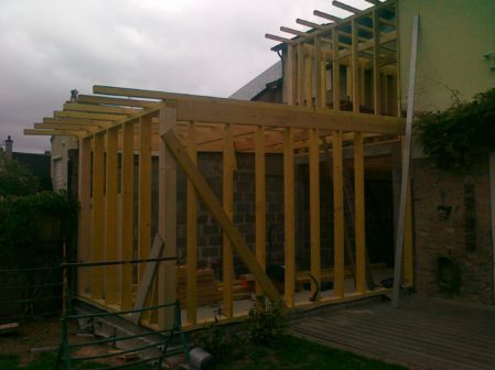 Extension de maison en construction 2